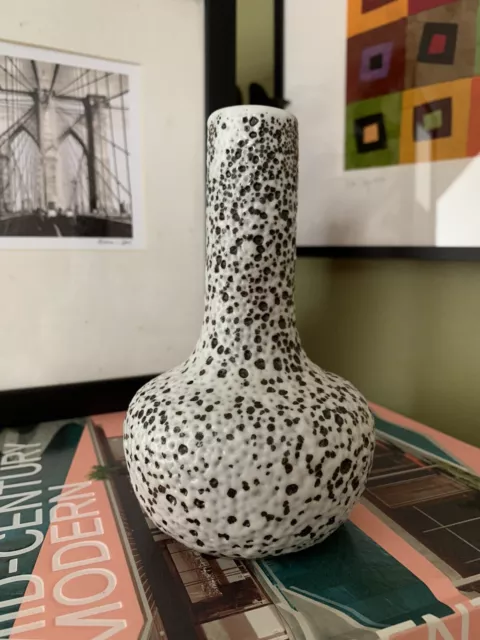 Vintage Pigeon Forge Tennessee Lava Volcanic Glaze Vase Mid Century Signed Gray