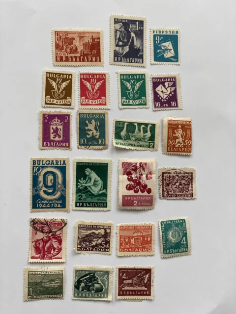 Postage Stamps from BULGARIA 22 Different Stamps 1940's '50's