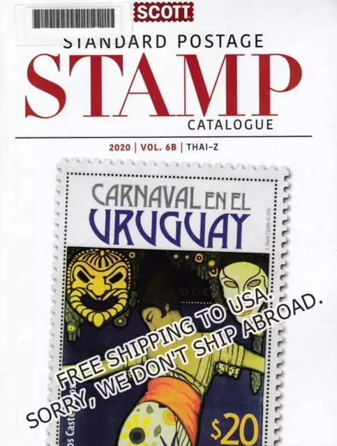 👉 SCOTT stamp CATALOG 2020 vol.6B (THAILAND-ZULULAND) very GOOD CONDITION