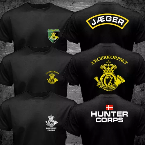 New Dansk Danish Denmark Hunter Corps Special Forces Jaeger Jægerkorpset T-shirt