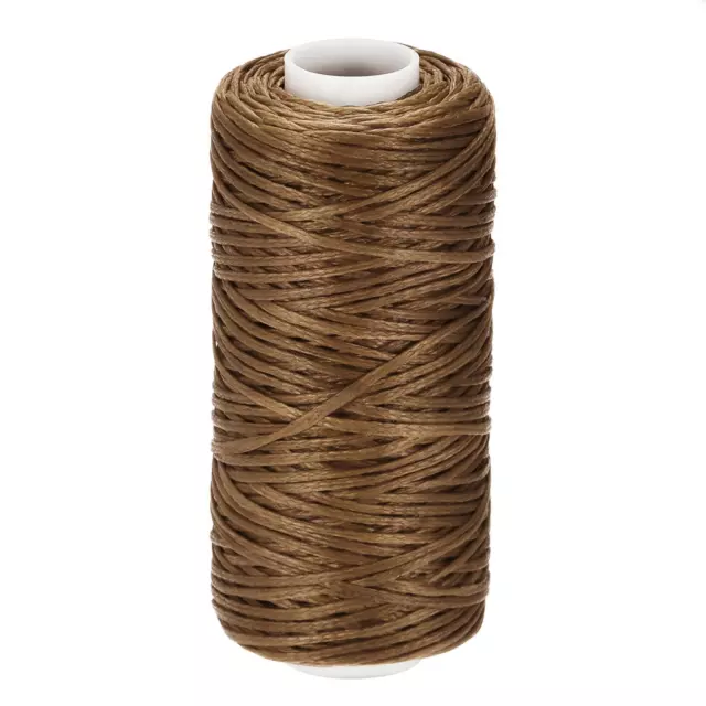 Leather Sewing Thread 55 Yards 150D/1mm Polyester Waxed Cord (Pale Brown)