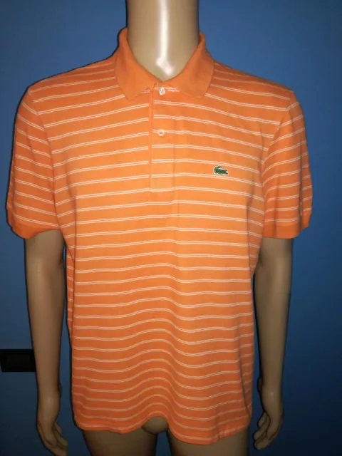 Maglia Polo Uomo Arancione Marca Lacoste Maniche Corte 100% Cotone Taglia L