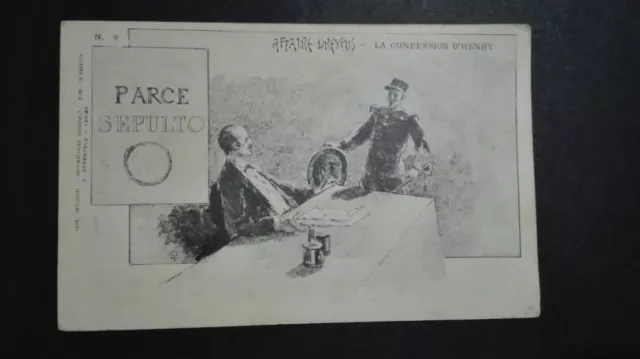 Affaire Dreyfus Confession D' Henry N 9 Carte Postale Envoye 1899 Affair France