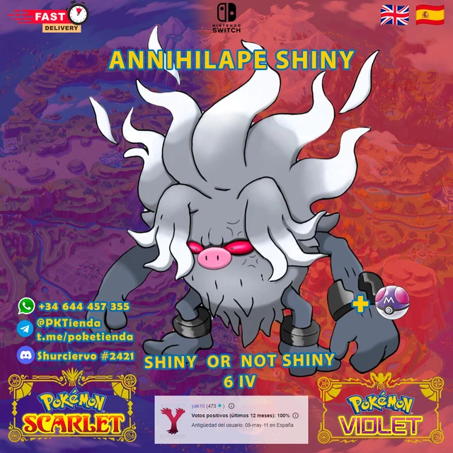 POKÉMON SCARLET VIOLET Shiny AZUMARILL 6IV EV CINDERACE SOLO Raid Battle Ready EUR 3,59 - Foto 9