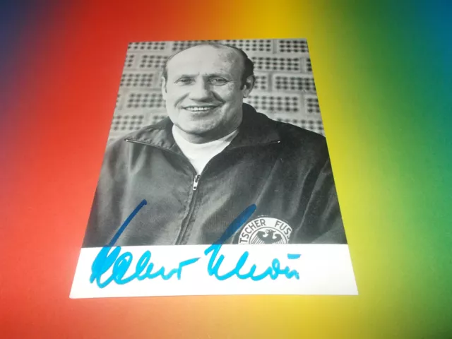 Helmut Schön DFB  signed signiert autograph Autogramm auf Autogrammkarte
