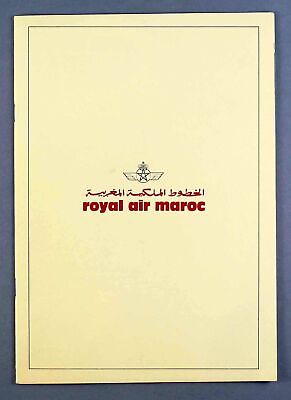 Royal Air Maroc Vintage Airline Brochure Ram Boeing 747 1970’S