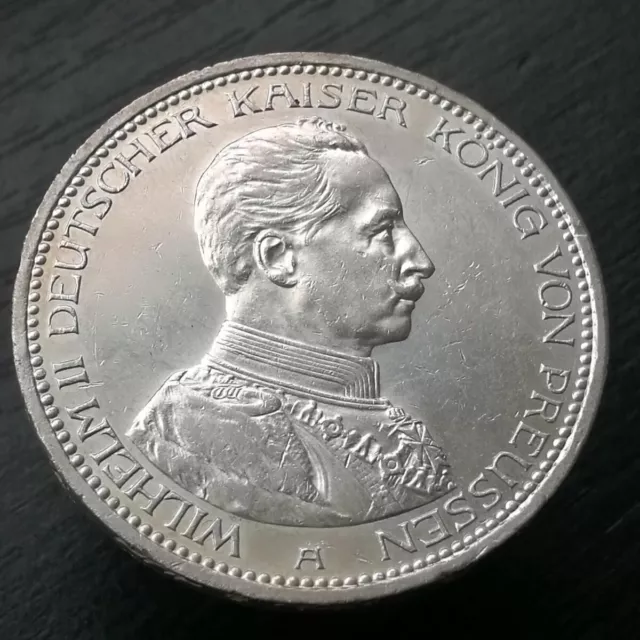 5 Fünf Mark Deutsches Reich Wilhelm II Kaiser  PREUSSEN 1914 A VZ+STEMPELGLANZ!