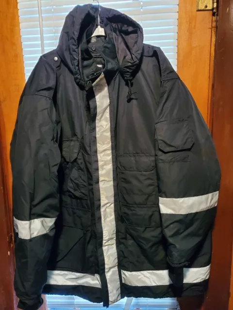 illumiNITE Men's Reflective Navy EMS Storm Jacket Workwear