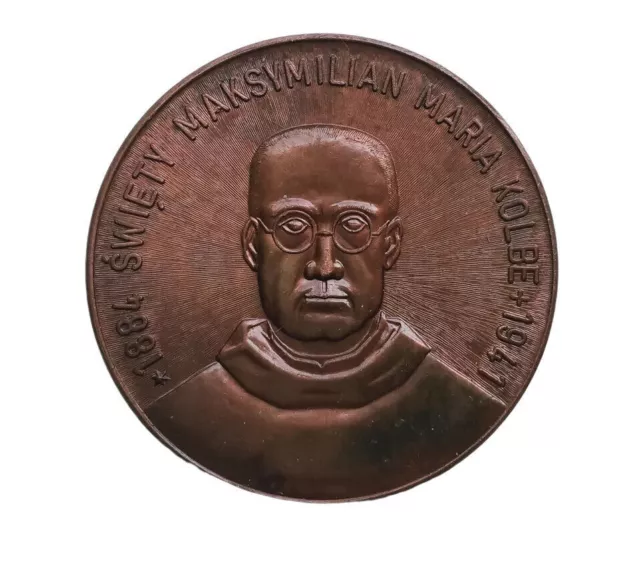 1044 Polish Anniversary Medal Of Maximilian Kolbe Poland Holocaust Auschiwtz