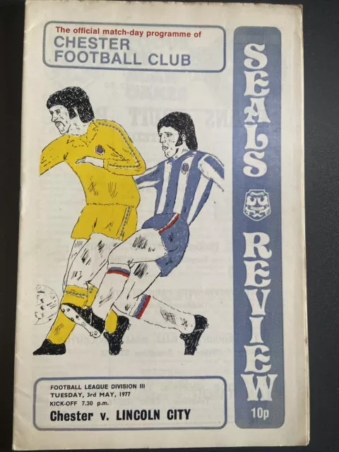 Chester City v Lincoln City(Division 3 76/7) 3/5/77