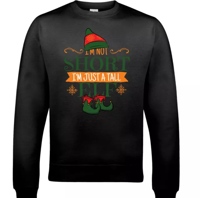 Felpa natalizia divertente da uomo I'm Not Short Elf brutto maglione segreto Natale