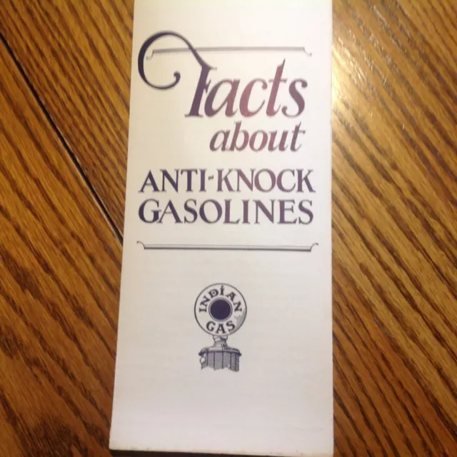 Xtra rare 100 yr. old Texaco Indian Refining Anti-Knock Gasoline Brochure