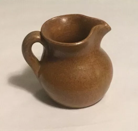 W.J. Gordy Signed Pottery • Miniature • Creamer/Pitcher • Brown/Mountain Gold