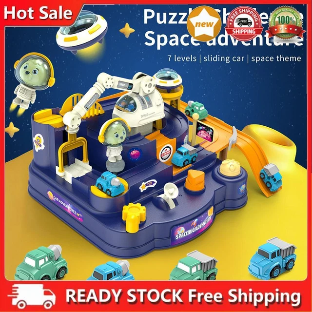 Montessori Rail Car Trains Track Interactive Toys Racing Adventure Kits for Kids