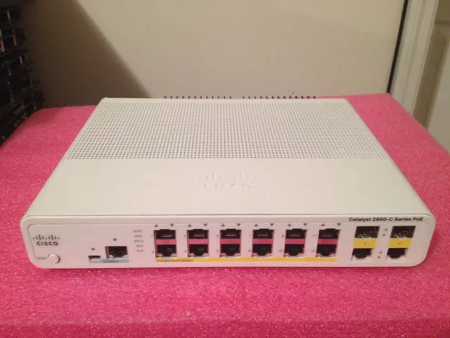 Cisco Catalyseur WS-C2960C-12PC-L 12 Ports Poe 10/100 Switch, 2 Dualpurpose