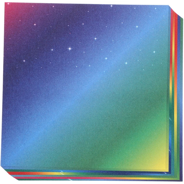 Set 300 Fogli Carta Origami - 10 Colori, 3 Formati (10x10, 13x13, 15x15 Cm), Fronte-retro, Per Fai Da Te E Arte - 3