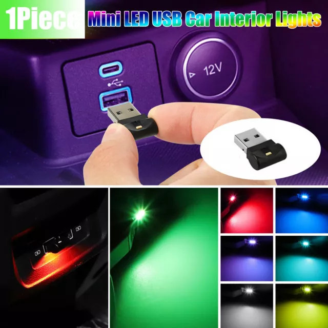 1x Mini LED USB Car Interior Neon Atmosphere Light Ambient Lamp Bulb Accessories 3