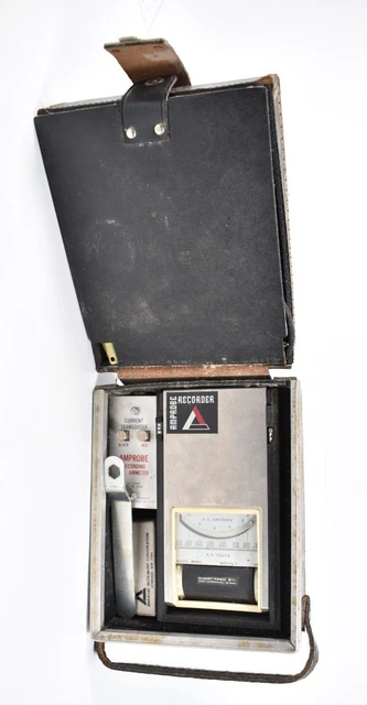 Vintage Amprobe AC Ammeter Chart  Recorder Model 850A in Leather Case Roll Paper