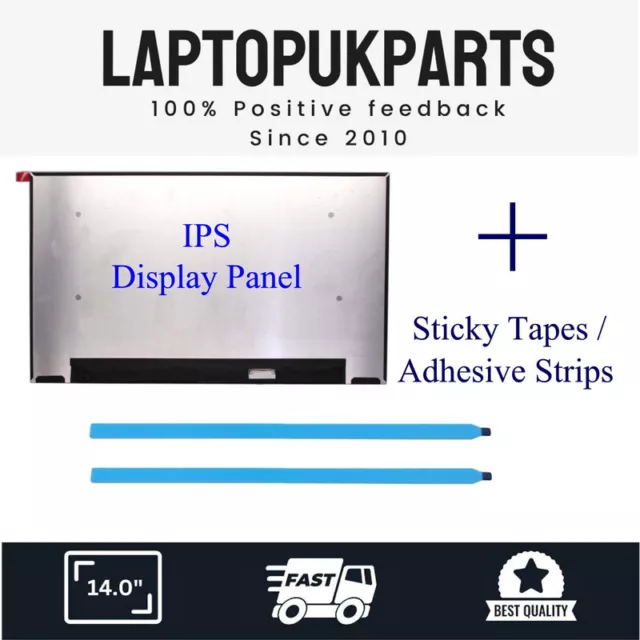 Fits For Dell WCDHX 0WCDHX 14" IPS LCD FHD Laptop Screen Display Panel + Strips