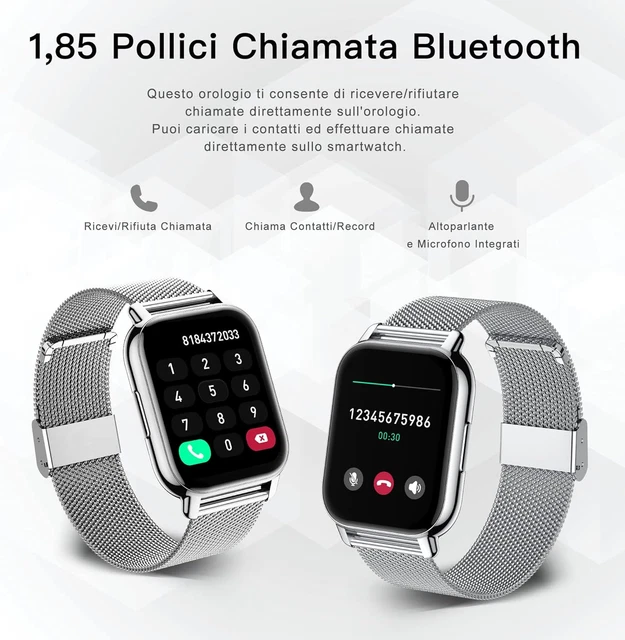 Iphone 14 Popglory Smartwatch Uomo Donna Cinturini Orologio