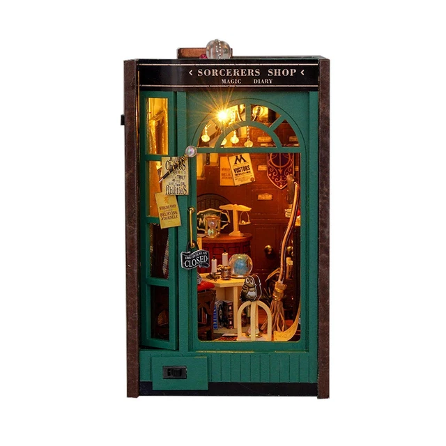 DIY MINIATURE BOOKEND Kits Decorative Wooden Puzzle for Adults Kids