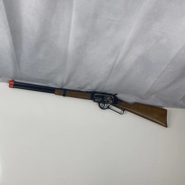 VINTAGE GRIZZLY EDISON Giocattoli Lever Action Rifle Cap Gun Italy Toy