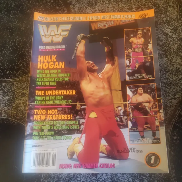 WWF MAGAZINE JUNE 1993 WWE Wrestling WrestleMania Hulk Hogan Bret Hart ...