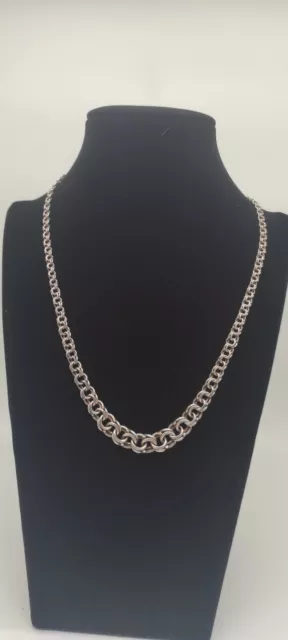 Antike Seltene RAR 835 Silber Königskette Massiv Damen Collier Vintage 8mm 45cm