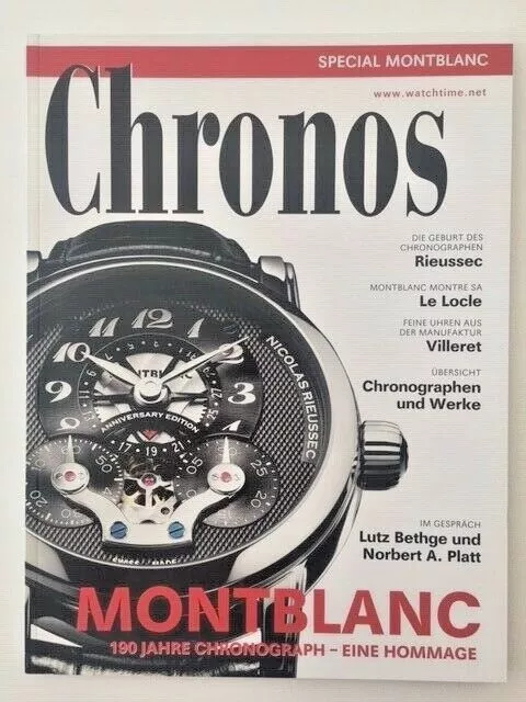 German watch magazin / Magazine allemand de montres CHRONOS hors-série MONTBLANC