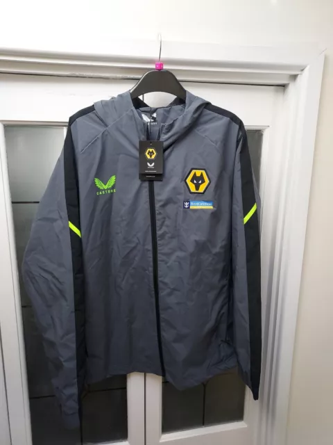 "WOLVES FC"   Player Issue Light Training Jacket by Castore (Size L) - BNWTags