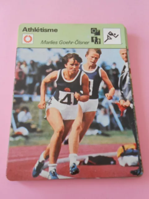 Athlétisme Marlies Goehr-ölsner née à Lena RDA Fiche Card 1978