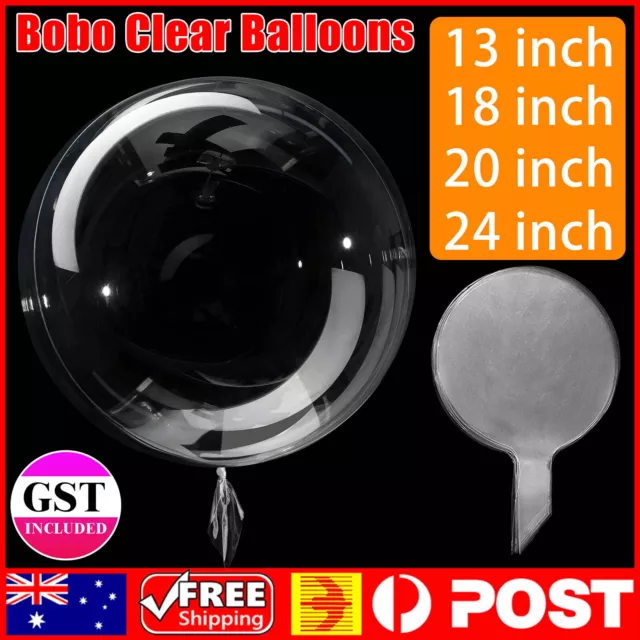 5x 25-90cm Clear Round Giant Jumbo Bobo Bubble Balloon Party Wedding Birthday AU