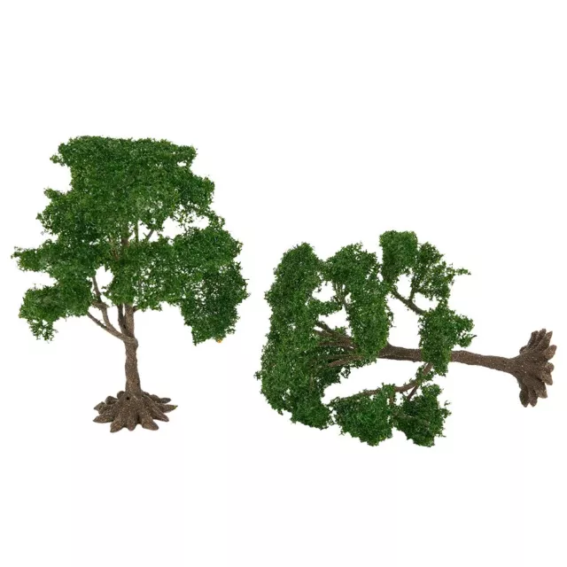 Pack miniature décoration de paysage bonsaï de 2 ormes pour chemins de fer min