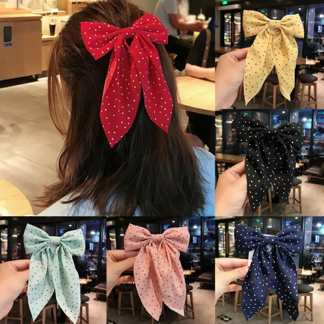 Big Bow Hair Clip Chiffon Barrette Knot Hairpin for Women Girls Hair Accessories