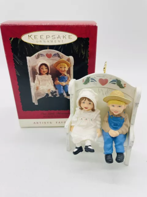 Hallmark Our Little Blessings Ornament 1995 Boy & Girl On Bench