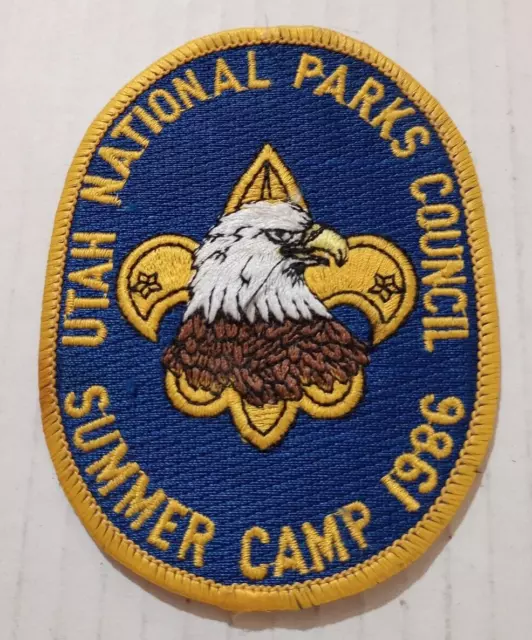 1986 Utah National Parks Council Summer Camp Patch BSA Boy Scouts of America