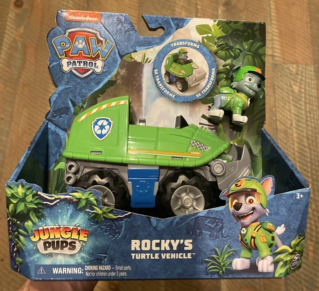 PAW PATROL JUNGLE Pups Rocky’s Turtle Vehicle 2024 Paw Patrol Rocky 34