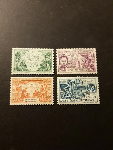 Timbre France Colonie Cote Des Somalis N°137/140 Neuf * Mh 1931 Cote 36€