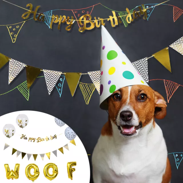 Emulsion Dog Birthday Decoration Balloons And Banners Happy