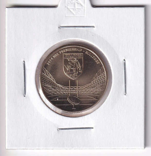 AUSTRALIAN: 2024 $1 Nrl Rugby Canterbury Bulldogs Unc Coin In 2X2 ...