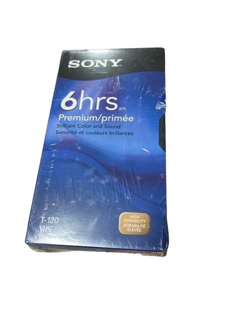 4 Sony 6 Hour T-120 Premium Grade Blank Recordable VHS Video Tape Factory Sealed