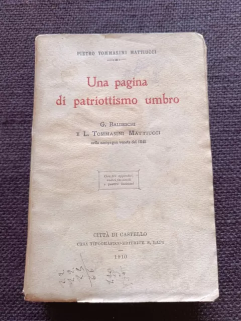Umbria, Risorgimento, Baldeschi, Campagna Veneta, edizione del 1910
