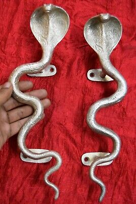 Brass Snake Door Handle Cobra Python Design Handmade Door Pull Temple Decor RU46