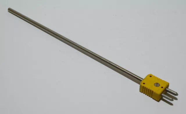 Mantelthermoelement 1x NiCr-Ni Typ K 1150°C, Standard Stecker 25cm Thermoelement