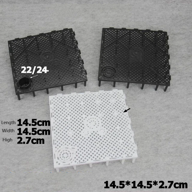Aquarium Bottom Filter UGF Undergravel Filter For Shrimp Tank Fish Black/White