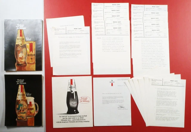1976 OOAK "Mad Men" Era Ad Agency "Weekends Were Made for MICHELOB" Campaign Kit