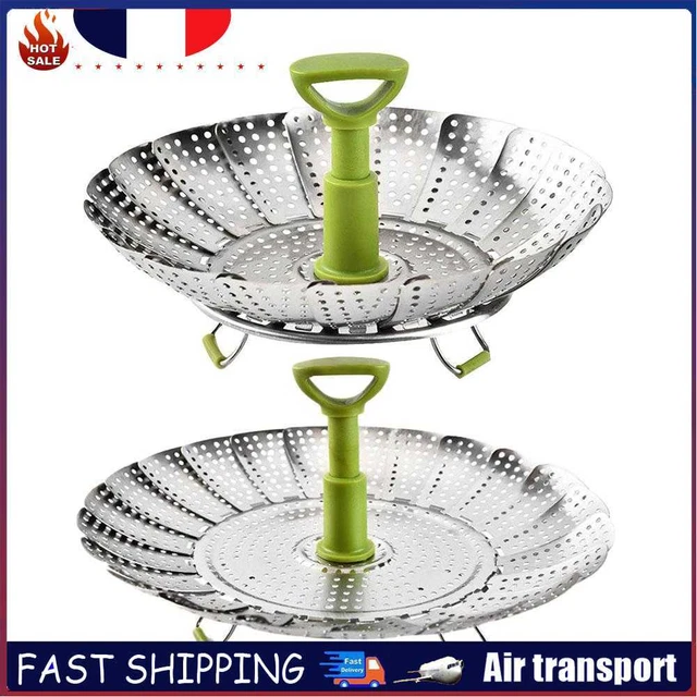 Folding Steaming Food Fruit Vegetable Steamer Basket Dish Kitchen Cooking Tools