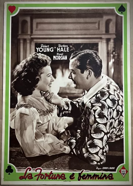 LA FORTUNA E' FEMMINA-Lobby card fotobusta-Robert Young,Barbara Hale - 1946