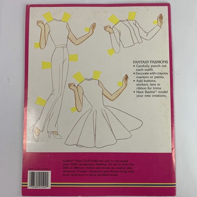 VINTAGE GOLDEN BARBIE Paper Doll Book Mattel Golden Book 1990 Uncut