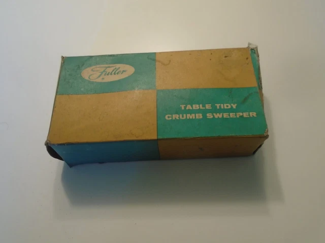 Vintage 1960s Fuller Brush Table Tidy crumb sweeper #470, with box white usa